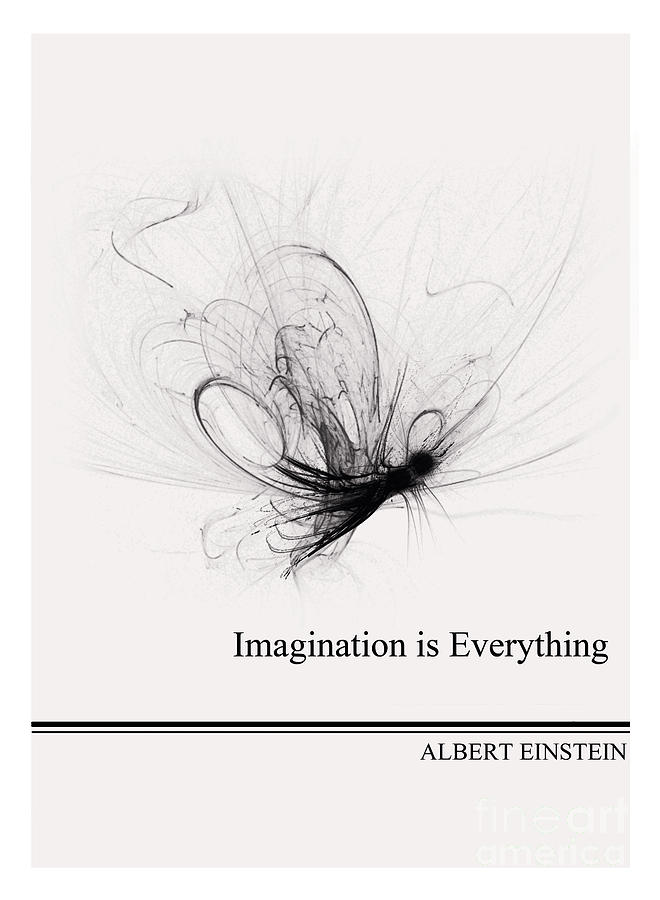 Life Quotes - Albert Einstein Painting by Trilby Cole