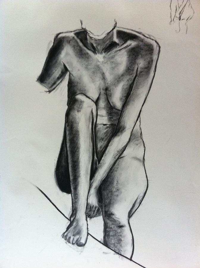 Nude Drawing - Life Study by Michelle Deyna-Hayward