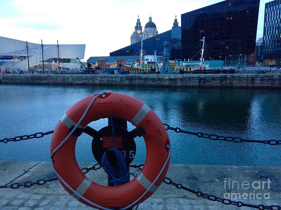 Lifebelt At Albert Dock Photograph by Joan-Violet Stretch