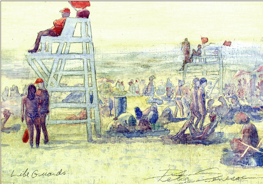 Lifeguards Painting by Peter Senesac