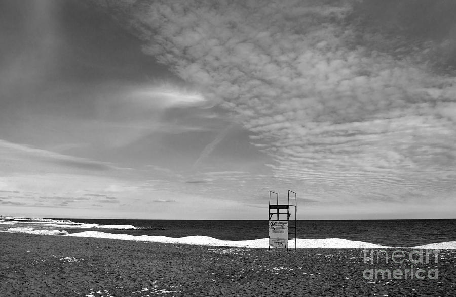 Lake Ontario Photograph - Lifeguard Chair On Kew-Balmy Beach by Gary Chapple