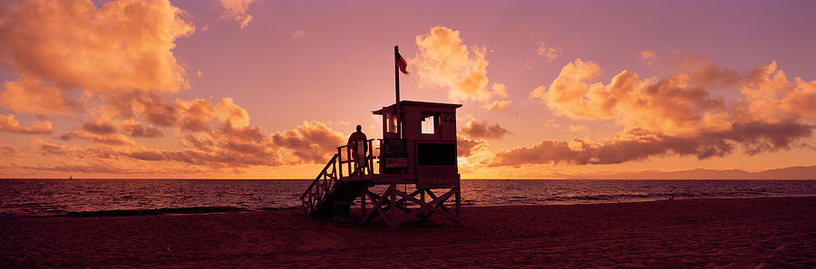 Lifeguard Hut On The Beach, 22nd St Photograph by Panoramic Images