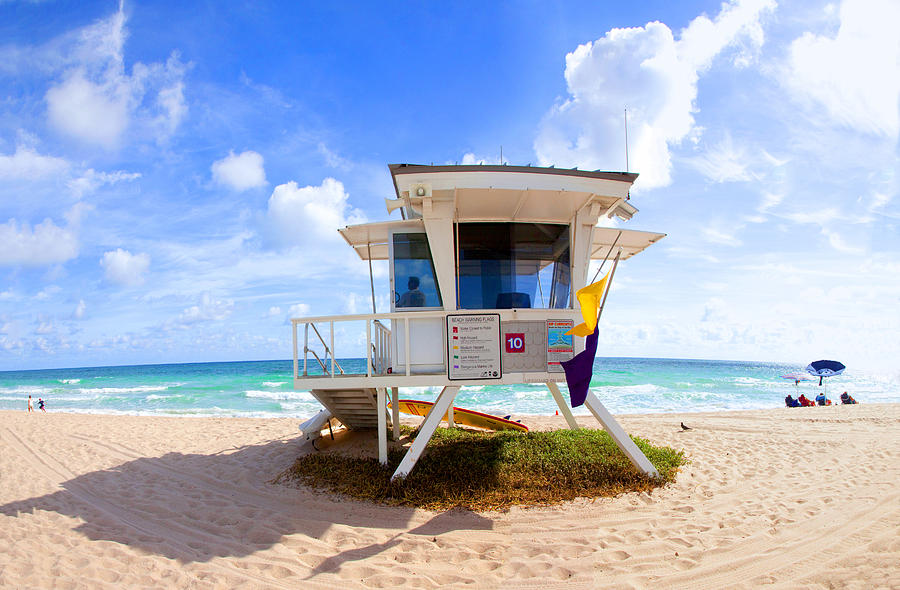 Lifeguard Hut On The Beach, Fort Photograph by Panoramic Images - Fine