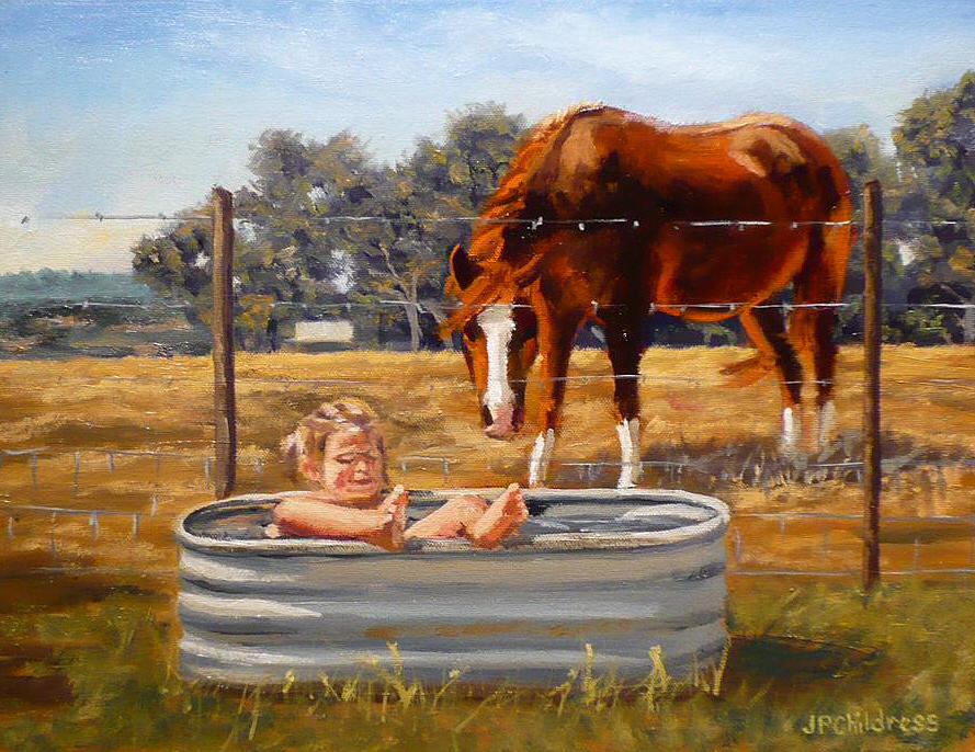 Lifeguard on Duty Painting by J P Childress
