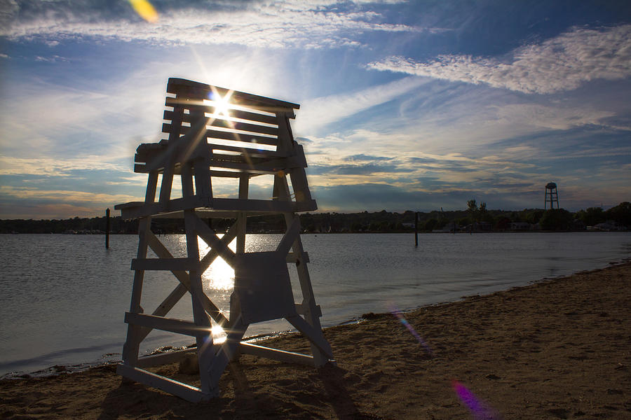 Lifeguard Stand Silhouette  Photograph by Kirkodd Photography Of New England