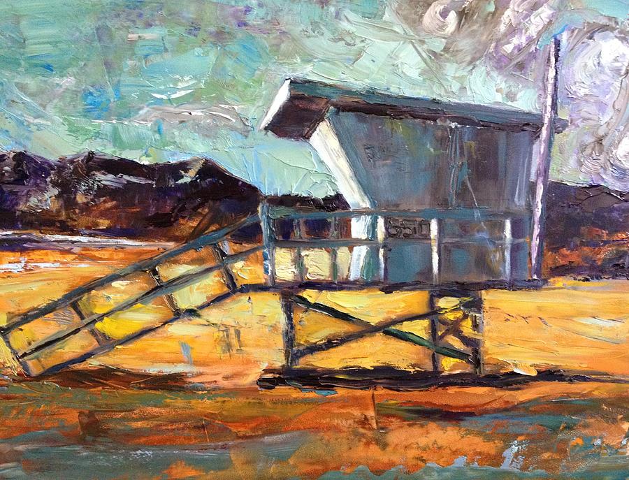 Santa Monica Painting - Lifeguard Station Number Two by Lindsay Frost