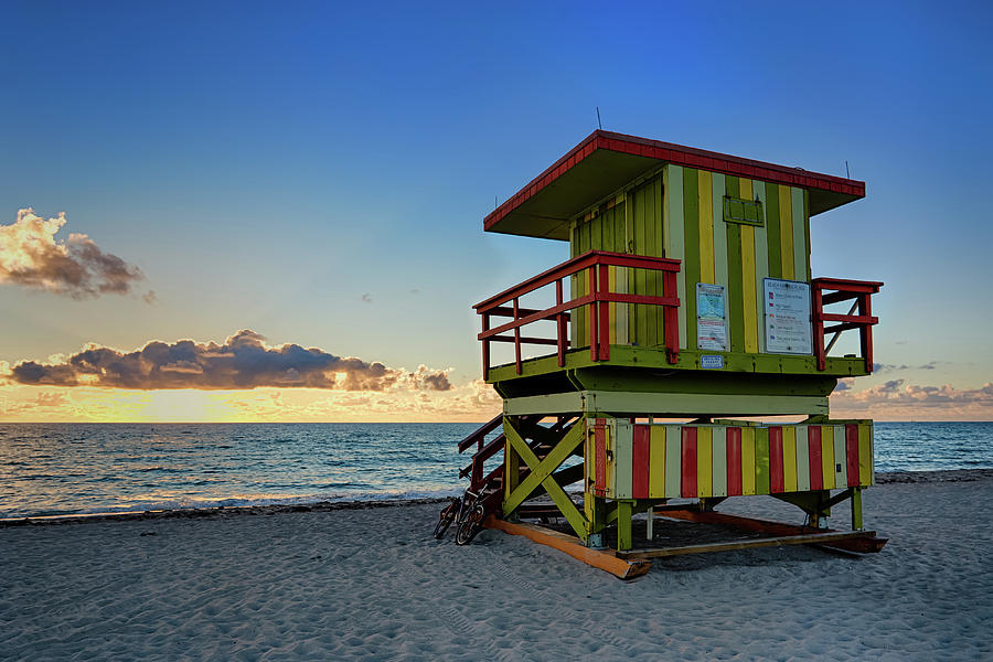 Lifeguard Tower, Miami Beach Photograph by Tim Azar