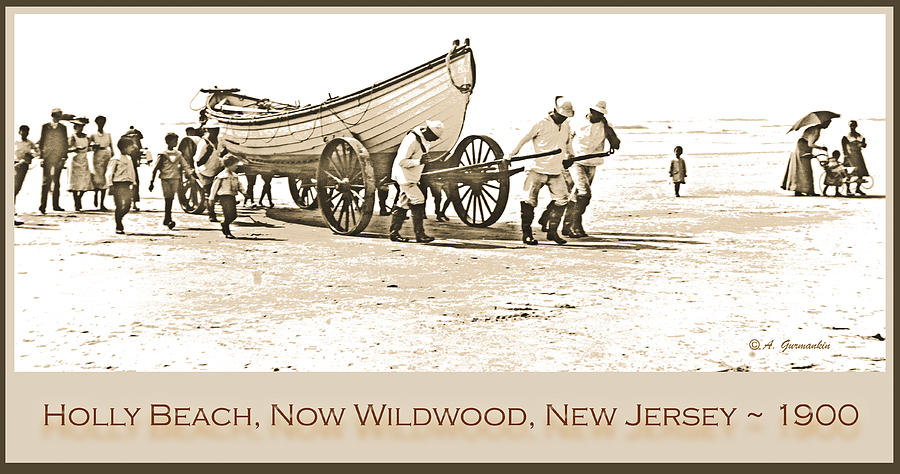 Lifeguards And Lifeboat Holly Beach  Now Wildwood New Jersey 190 Photograph