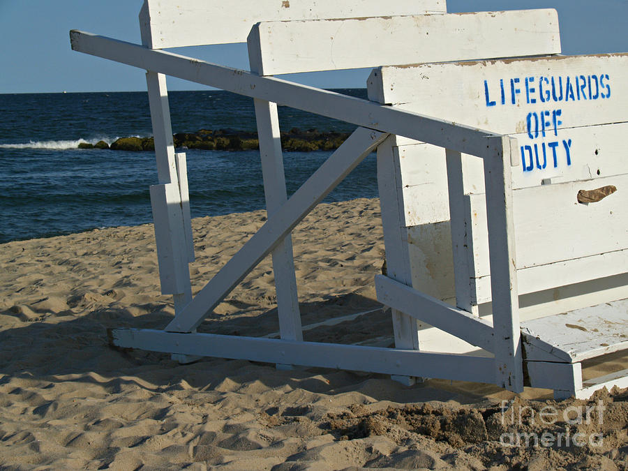 Lifeguards Off Duty - Ocean Grove NJ Photograph by Anna Lisa Yoder