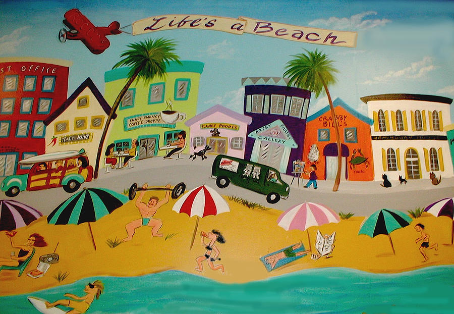 Lifes a Beach Painting by Melinda Saminski