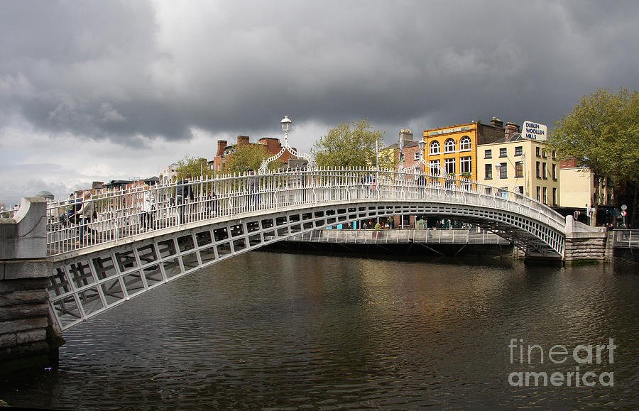 Liffey Or Hapenny Bridge Dublin - Ireland Photograph by Christiane Schulze Art And Photography