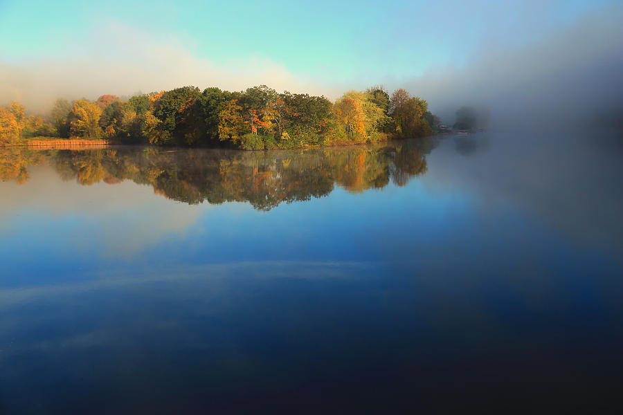Fall Photograph - Lifting Fog by Karol Livote
