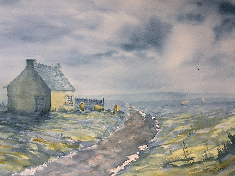 Lifting Mist at Trough House in Glaisdale Painting by Glenn Marshall