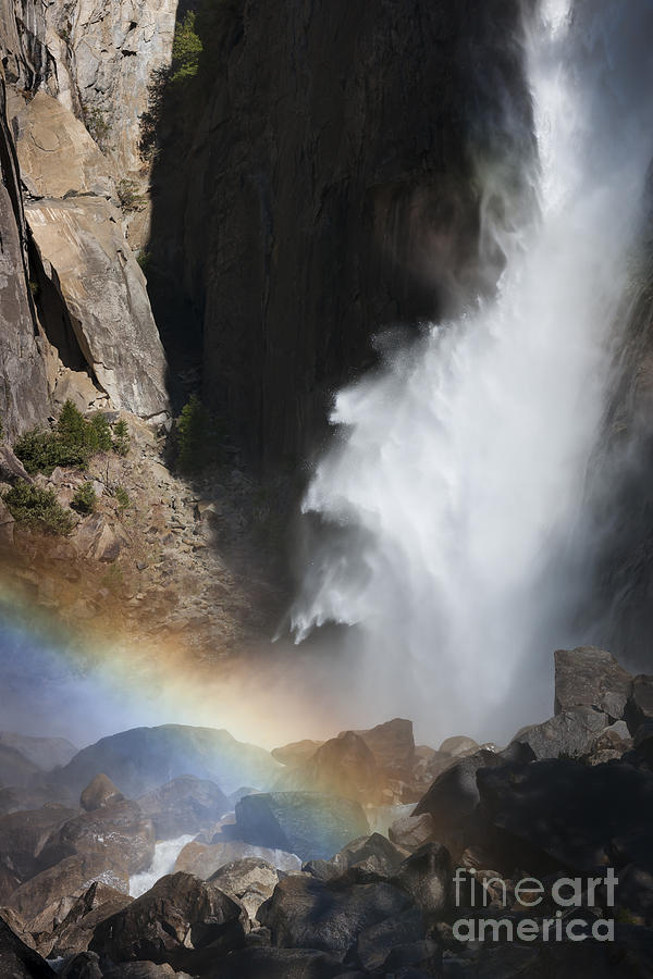 Yosemite National Park Photograph - Light and Water - Yosemite Falls by Sandra Bronstein