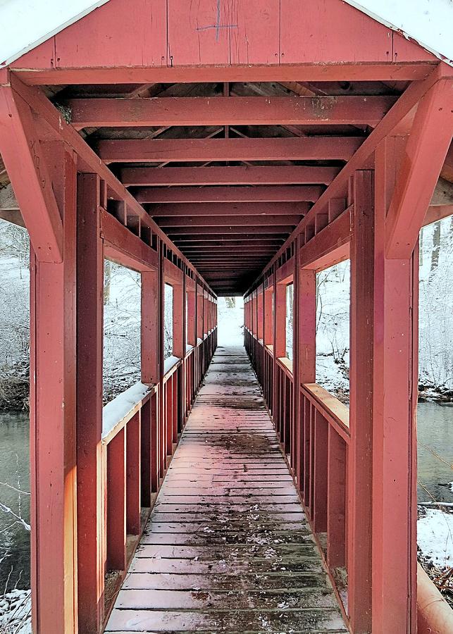 Light at the End of Covered Bridge Photograph by Janice Drew