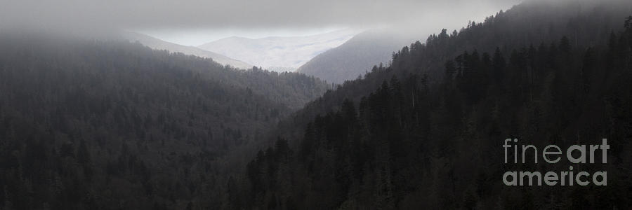 Smokey Mountains Photograph - Light at the end of the Tunnel - Panoramic by Michael Waters