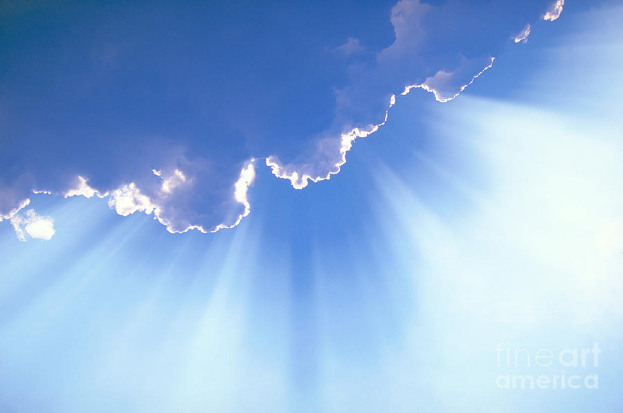 Light Beams From Cloud Photograph by David N Davis