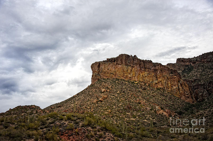 Light Before Storm on Apache Trail Photograph by Lee Craig