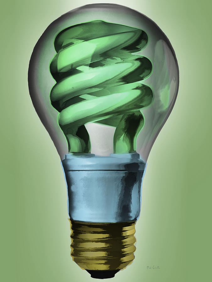 Inspirational Painting - Light Bulb by Bob Orsillo