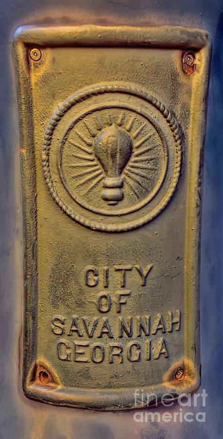 Light Bulb Emblem Savannah Photograph by Henry Kowalski