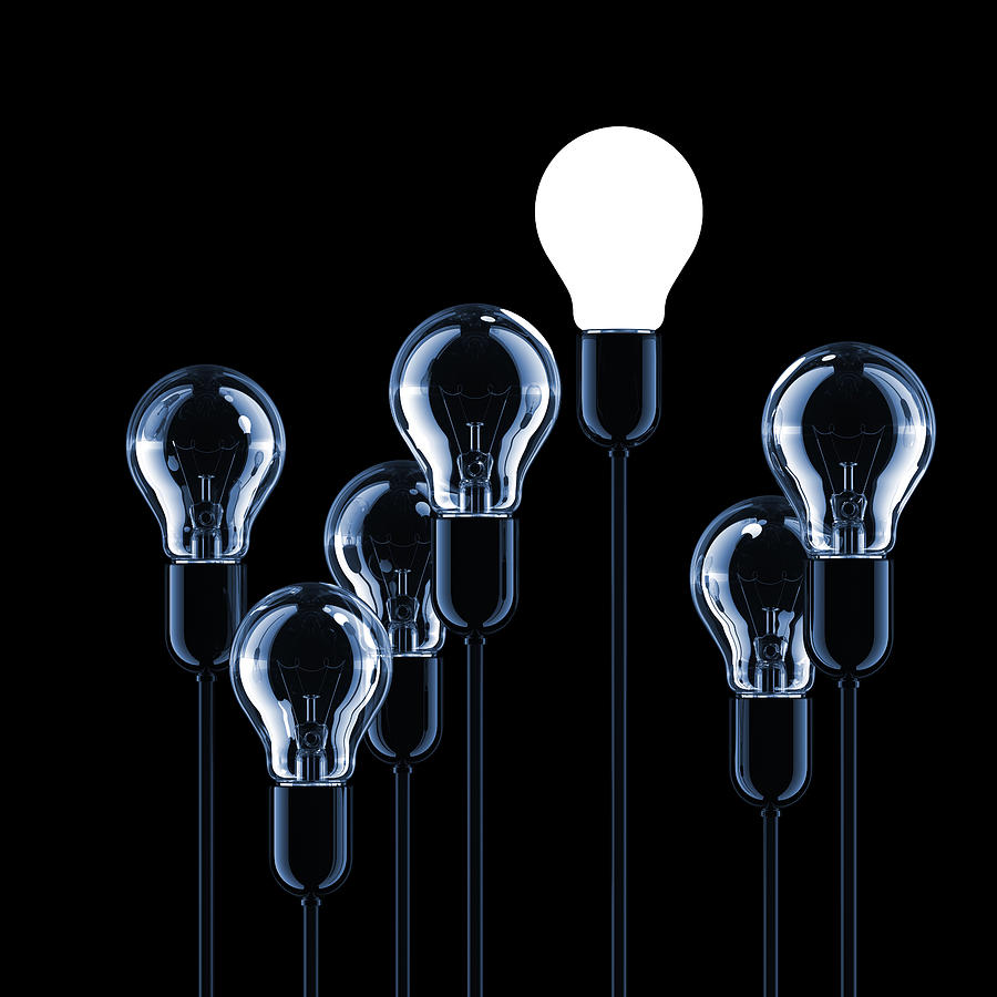 Light Bulbs Concept Photograph by BlackJack3D