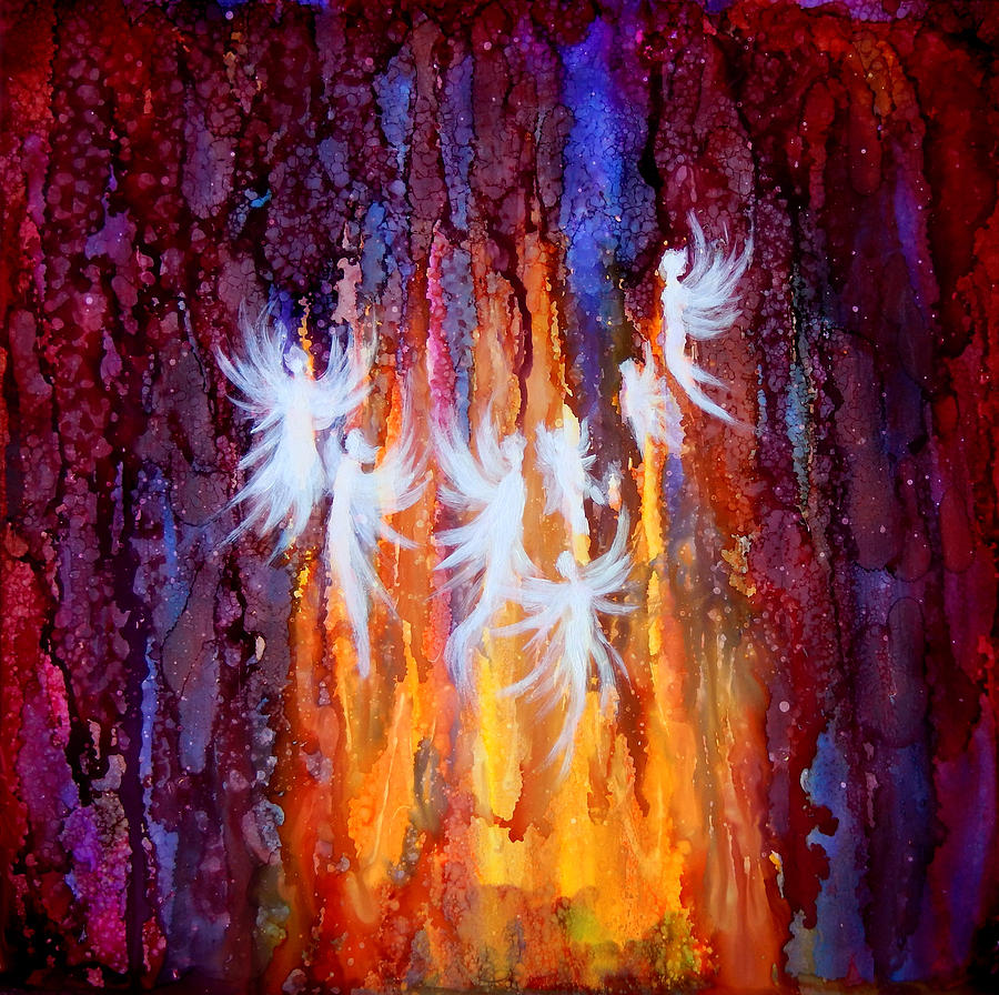 Light Fairies Painting by Lilia S