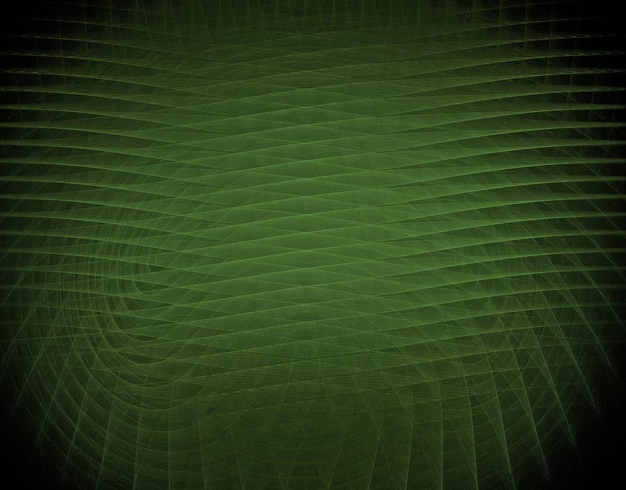 Light Green Fractal Background Painting by Bruce Nutting