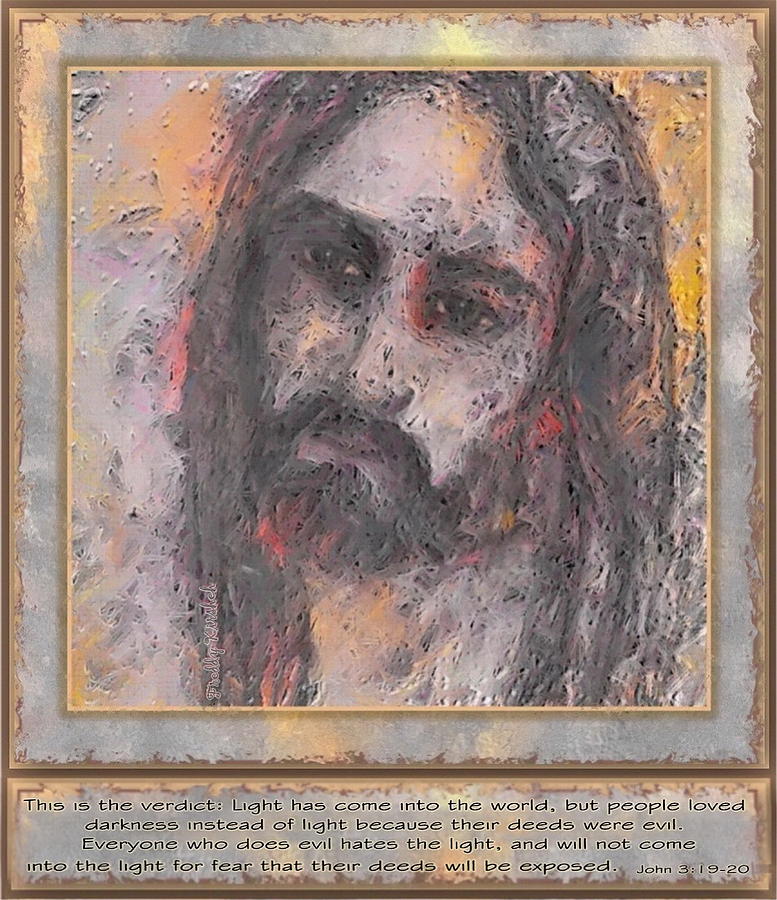 Jesus Christ Painting - Light has come into the world by Freddy Kirsheh