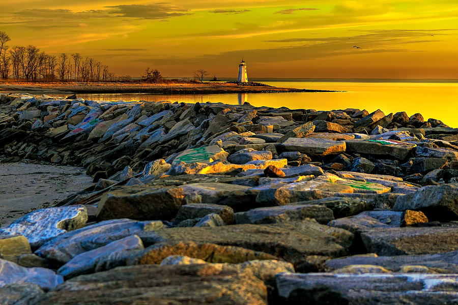 Sunset Photograph - Light House by Lechmoore Simms