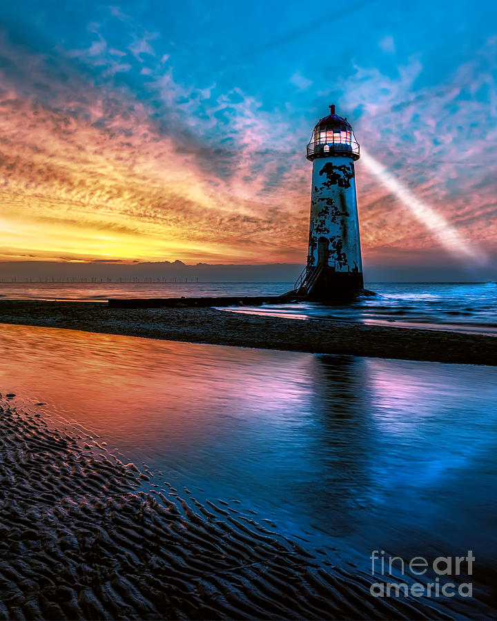 Light House Sunset Photograph by Adrian Evans