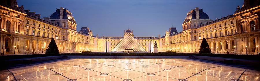 Architecture Photograph - Light Illuminated In The Museum, Louvre by Panoramic Images
