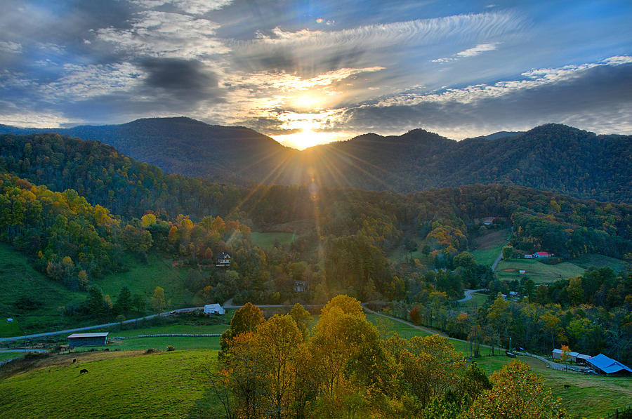 Fall Photograph - Light in the Valley by Lynn Bauer
