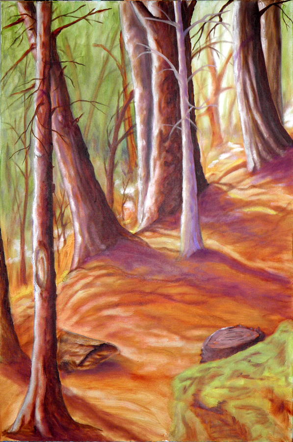 Light In The Woods Painting by Ida Eriksen
