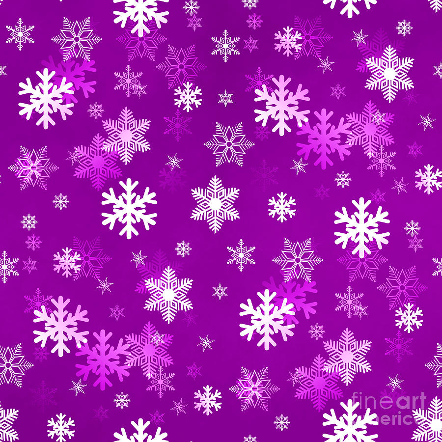 Light Lilac Snowflakes Digital Art by Henrik Lehnerer