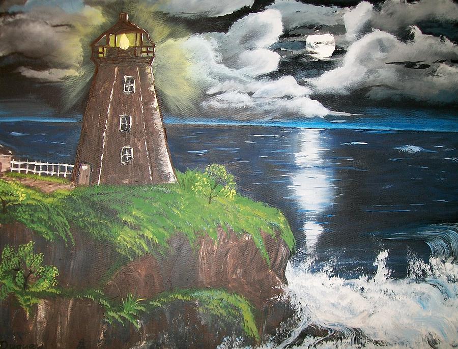 Boat Painting - Light of the Moon by Sharon Duguay
