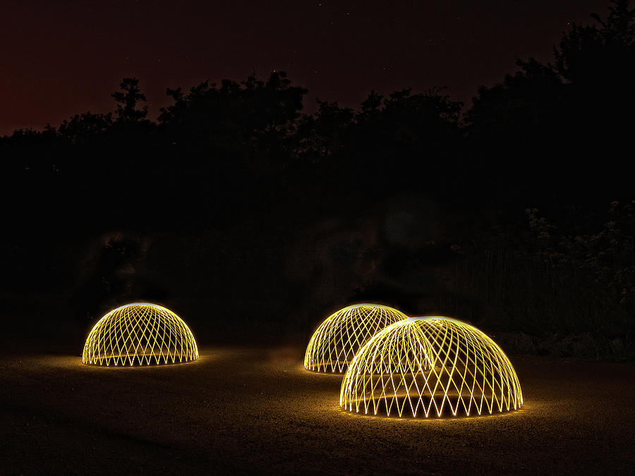 Light Painted Domes Photograph by By Andrea Abbott Of Andreas Photography
