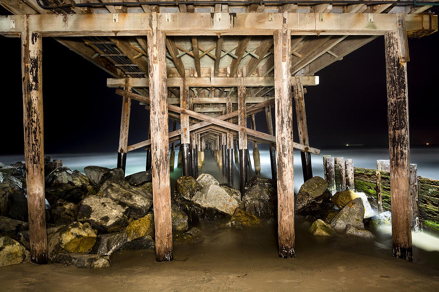 Light painted pier Photograph by Joe Belanger - Fine Art America