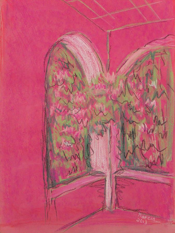 San Miguel De Allende Pastel - Light Pink Patio by Marcia Meade