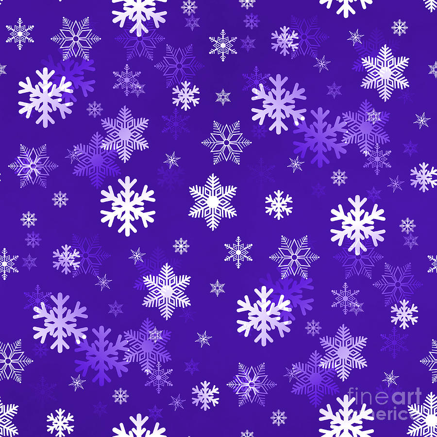 Light Purple Snowflakes Digital Art by Henrik Lehnerer
