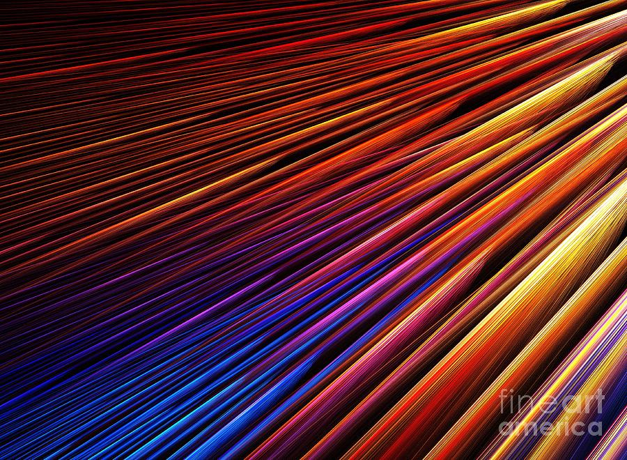 Primary Colors Digital Art - Light Rays by Kim Sy Ok
