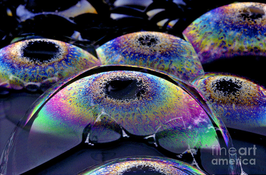Light Photograph - Light Refraction On Bubbles by Phil Degginger