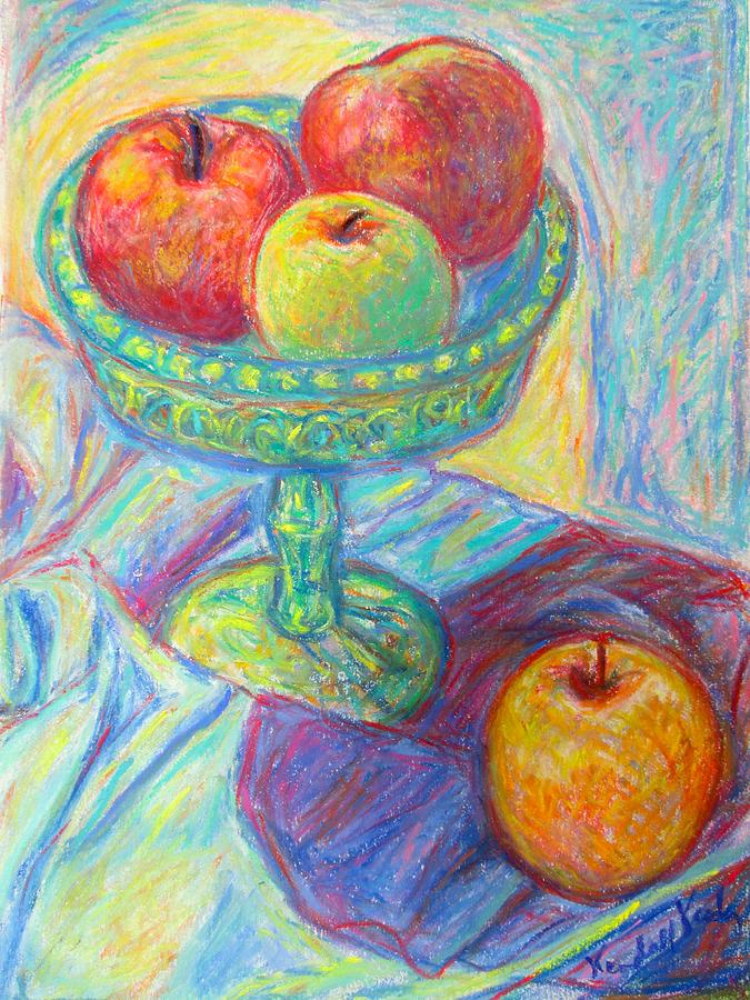 Light Swirl on Apples Painting by Kendall Kessler