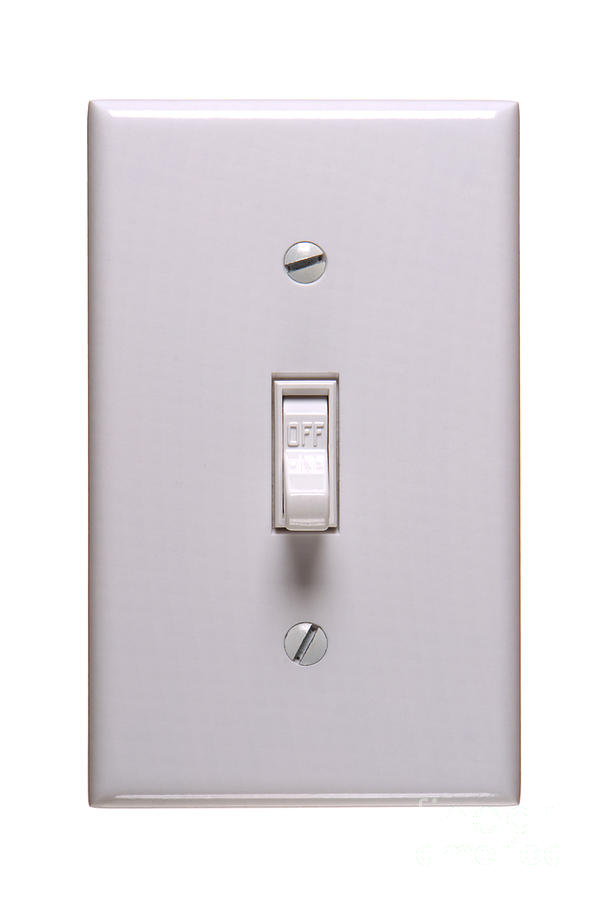 Switch Photograph - Light Switch OFF by Olivier Le Queinec