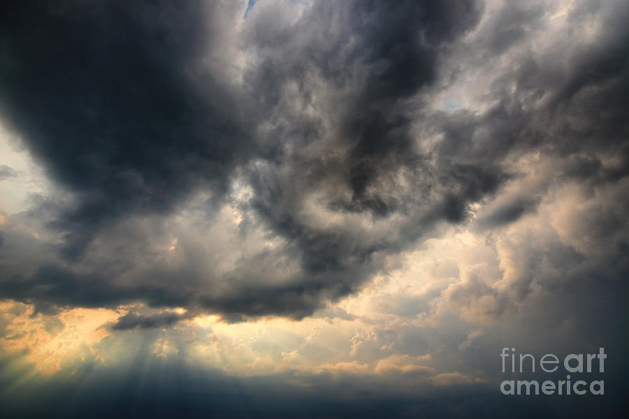 Light Through Dark Clouds Photograph by Charline Xia