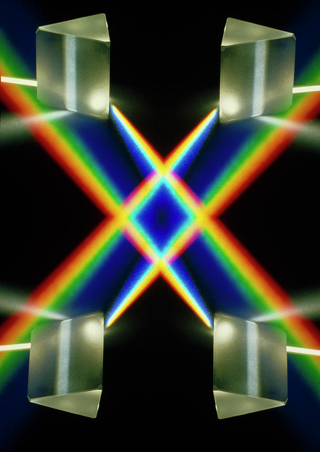 Light Through Prisms Photograph by David Parker/science Photo Library