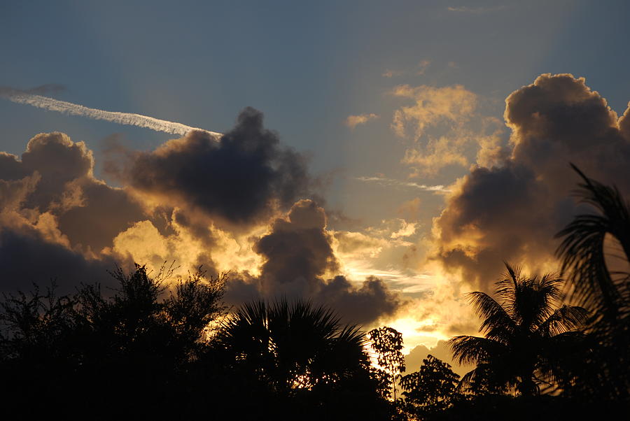 Sunset Photograph - Light Through The Clouds by Cyndi Lenz