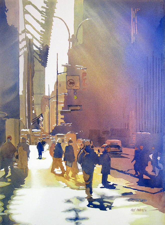 Light Traffic Painting by Kris Parins