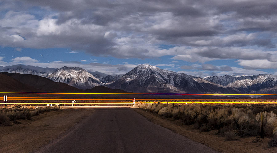 Desert Photograph - Light Trails by Cat Connor