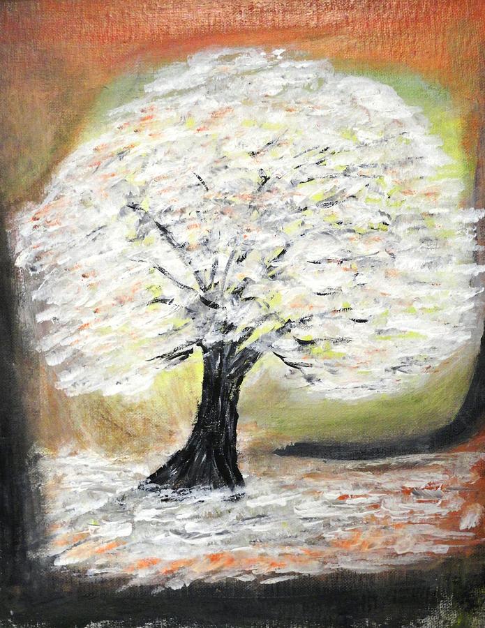 Fantasy Painting - Light Tree by Corina  Lupascu