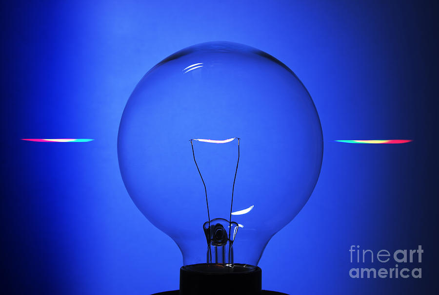 Lightbulb Seen Through Diffraction Photograph by GIPhotoStock
